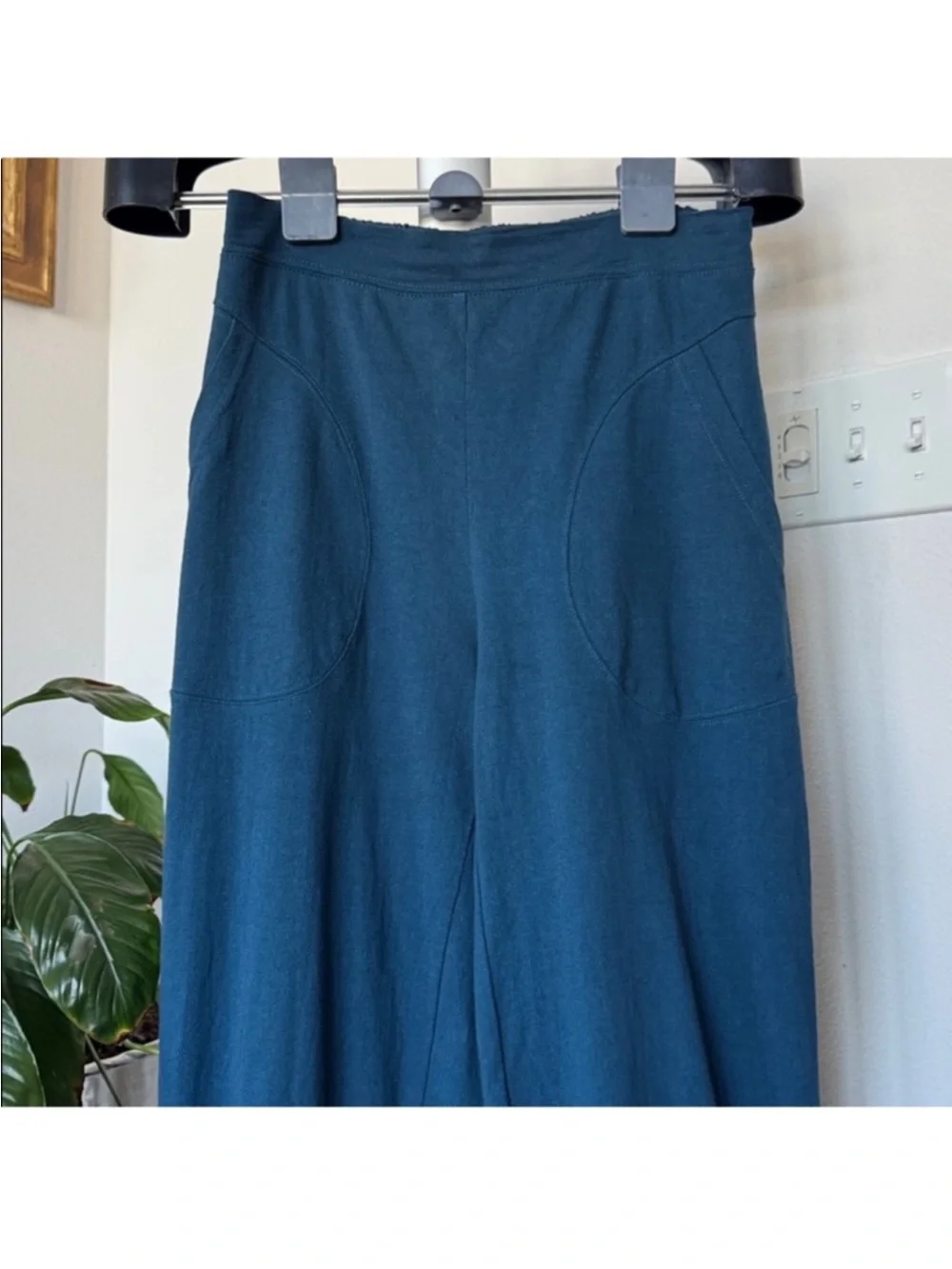 FREE PEOPLE FP Beach Kenny Pants Sz XS Majolica Blue
